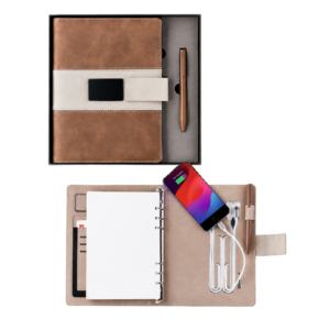 Premium Two-Tone Wireless Charging Executive Organizer Gift Set