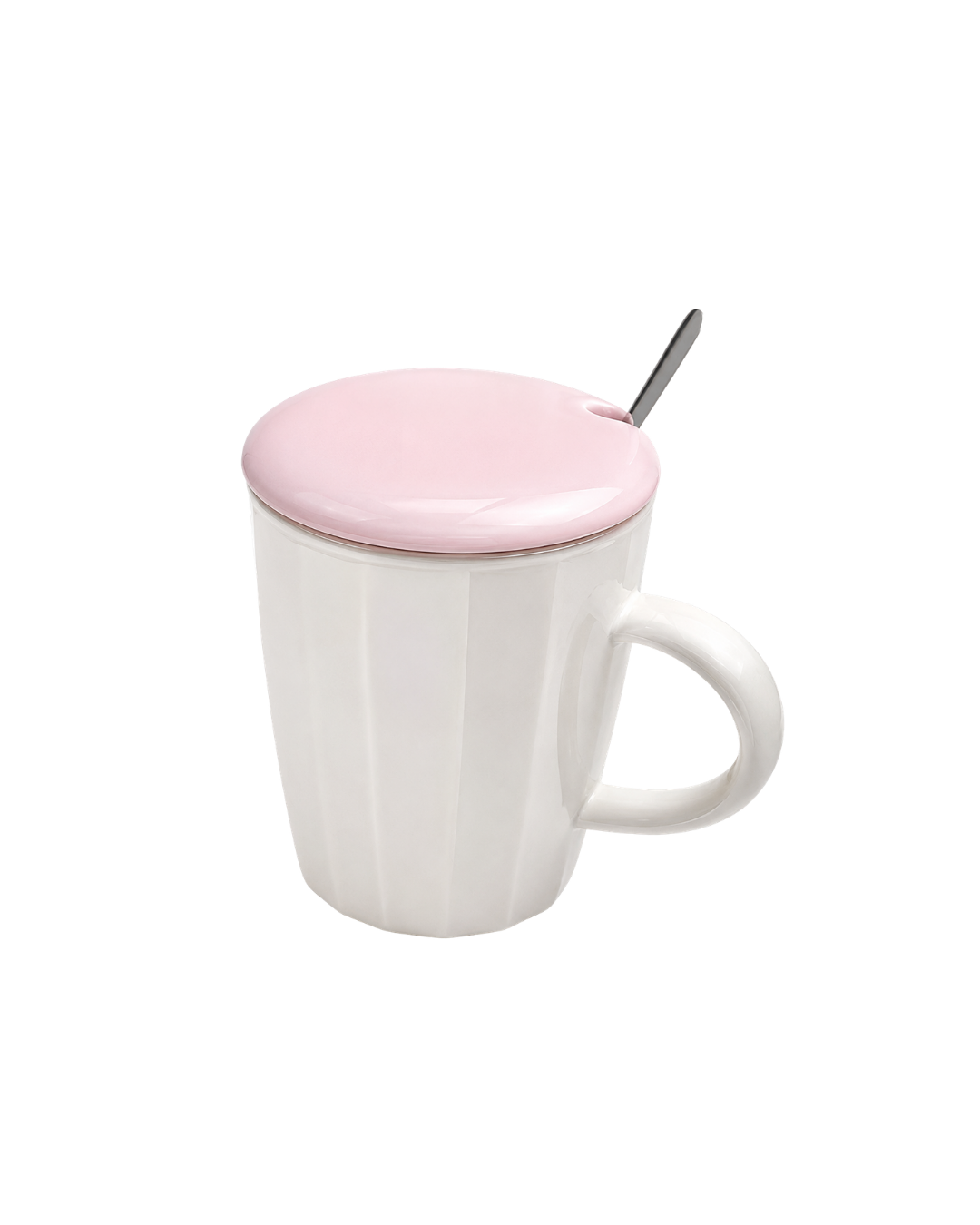 Premium Ceramic Mug with Lid & Spoon