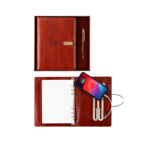 Premium Wireless Charging Leather Executive Organizer Gift Set