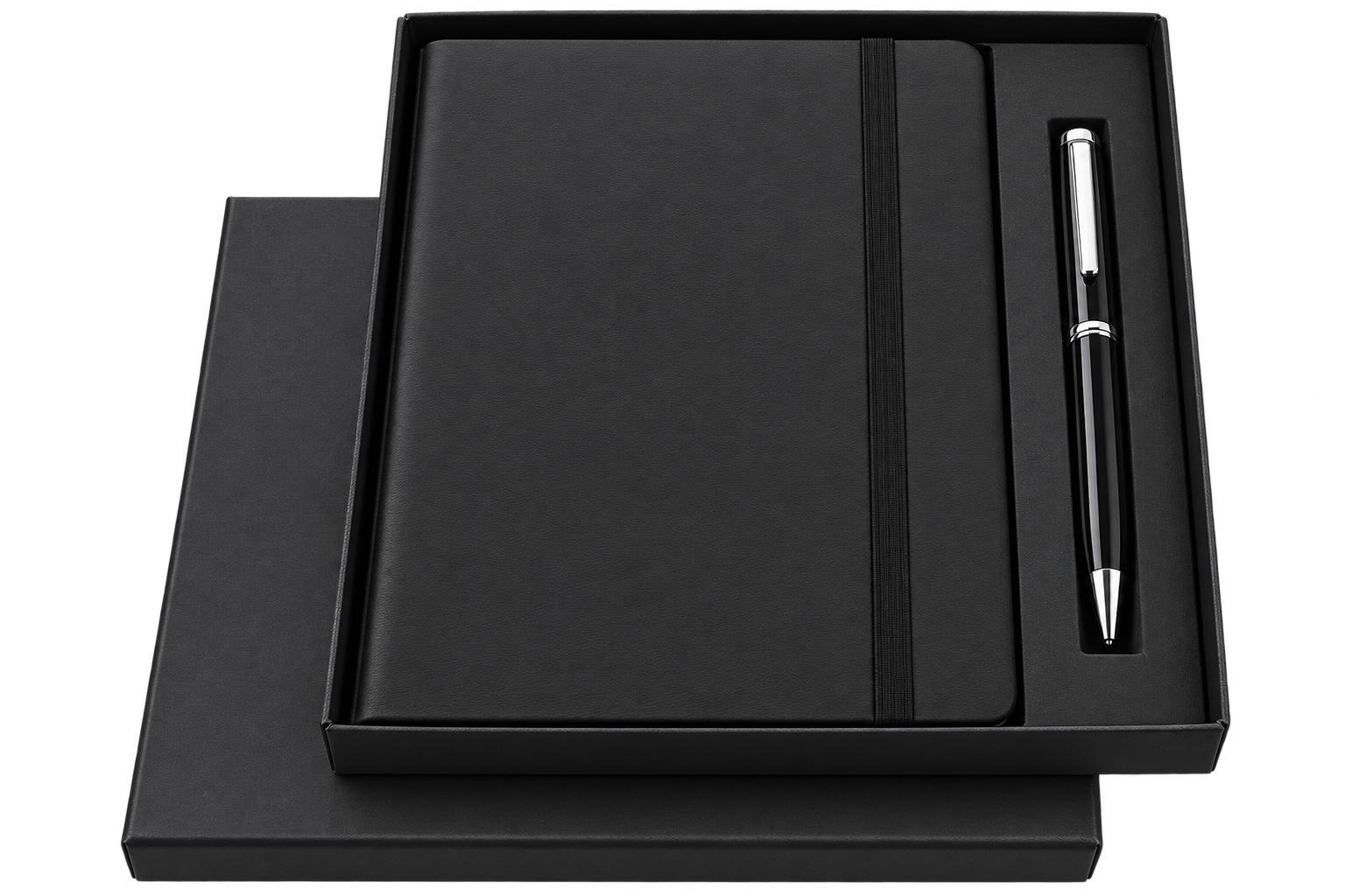 RC - 2 in 1 Elastic Diary Set - DP - 301 - Black