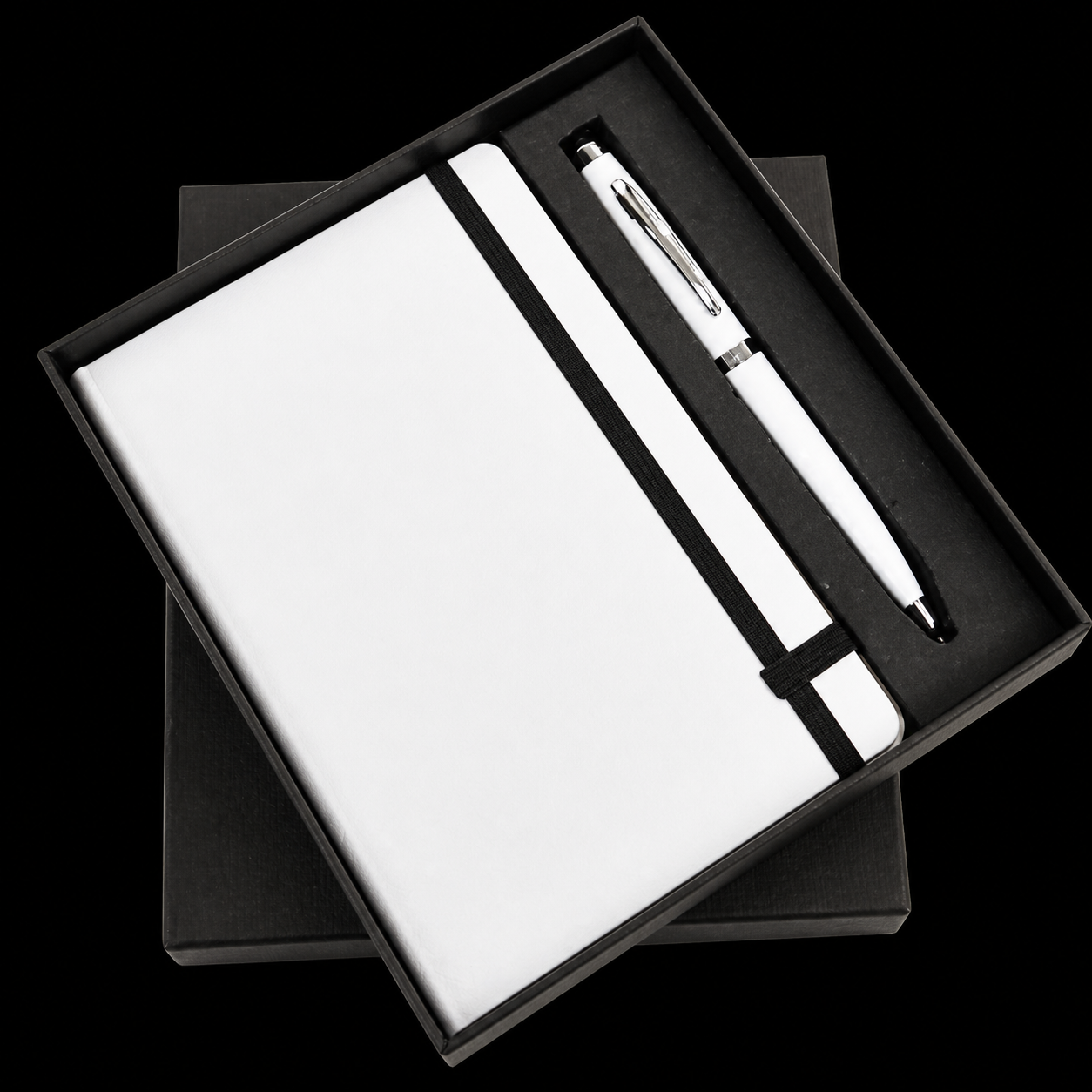 RC - 2 in 1 Elastic Diary Set - DP - 301 - White