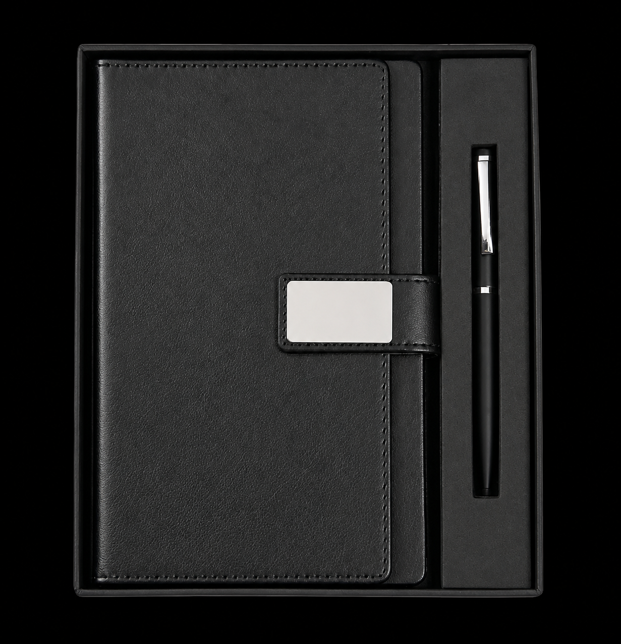RC - 2 in 1 Flip Magnet Diary Set - DP - 304 - Black