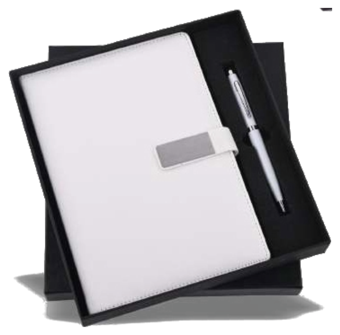 RC - 2 in 1 Magnet Diary Set - DP - 302 - White
