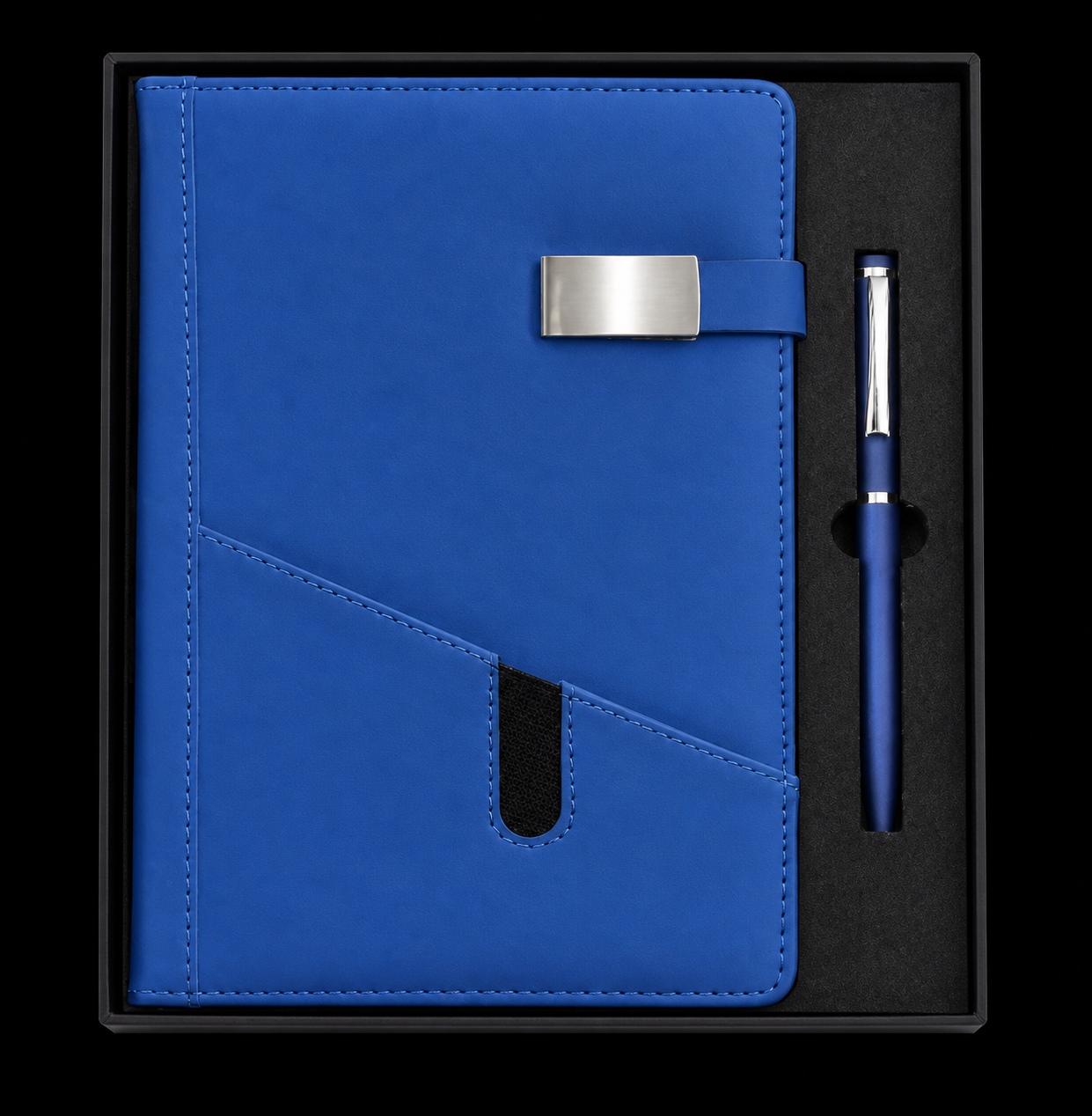 RC - 2 in 1 Mobile Pocket Magnet Diary Set - DP - 308 - Blue