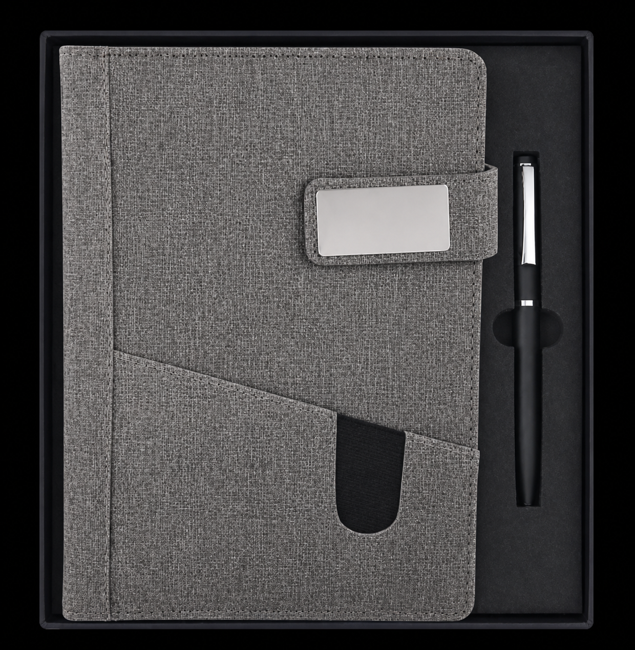 RC - 2 in 1 Mobile Pocket Magnet Diary Set - DP - 308 - Grey