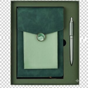 RC - 2 in 1 Mobile Pouch With Button Diary Set - DP - 319 - Green