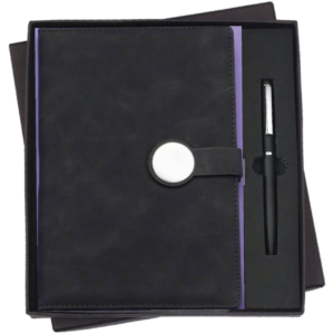 RC - 2 in 1 Round Magnet Diary Set - DP - 306 - Black