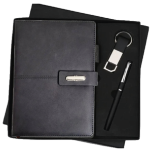 RC - 3 in 1 Capsule Magnet Diary with Keychain Set - DKP - 416 - Black