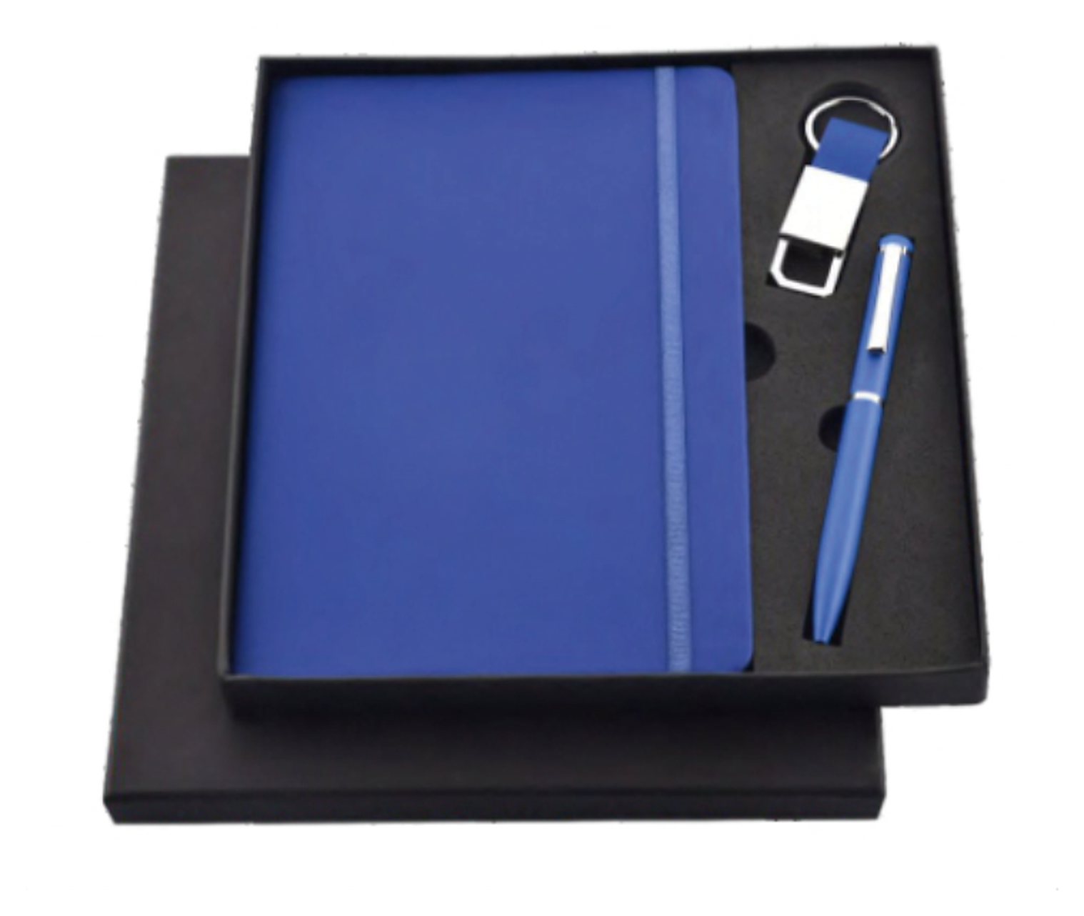 RC - 3 in 1 Elastic Diary with Keychain Set - DKP - 413 - Blue