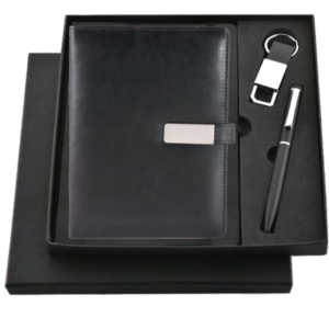 RC - 3 in 1 Magnet Diary with Keychain Set - DKP - 414 - Black