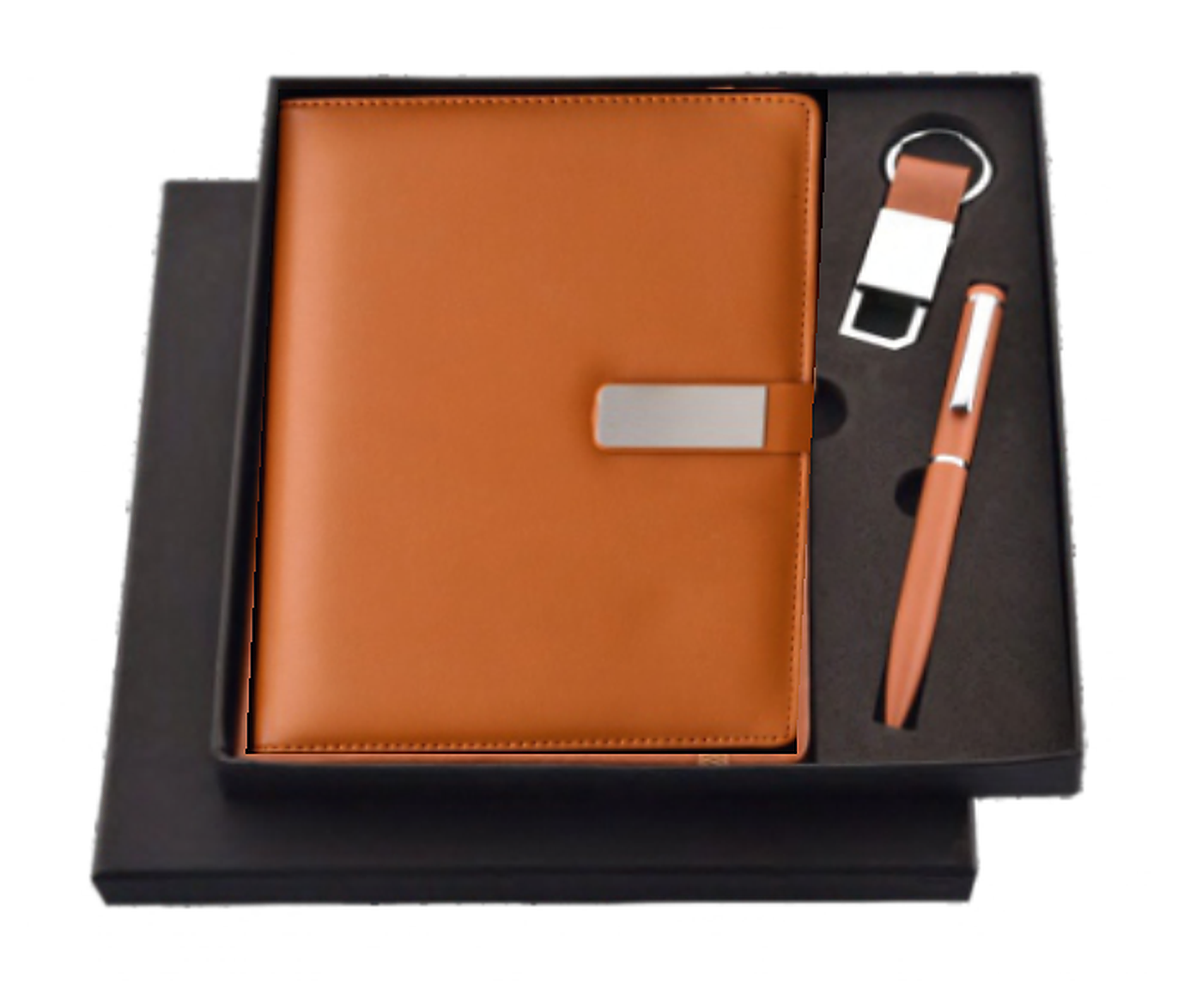 RC - 3 in 1 Magnet Diary with Keychain Set - DKP - 414 - Brown