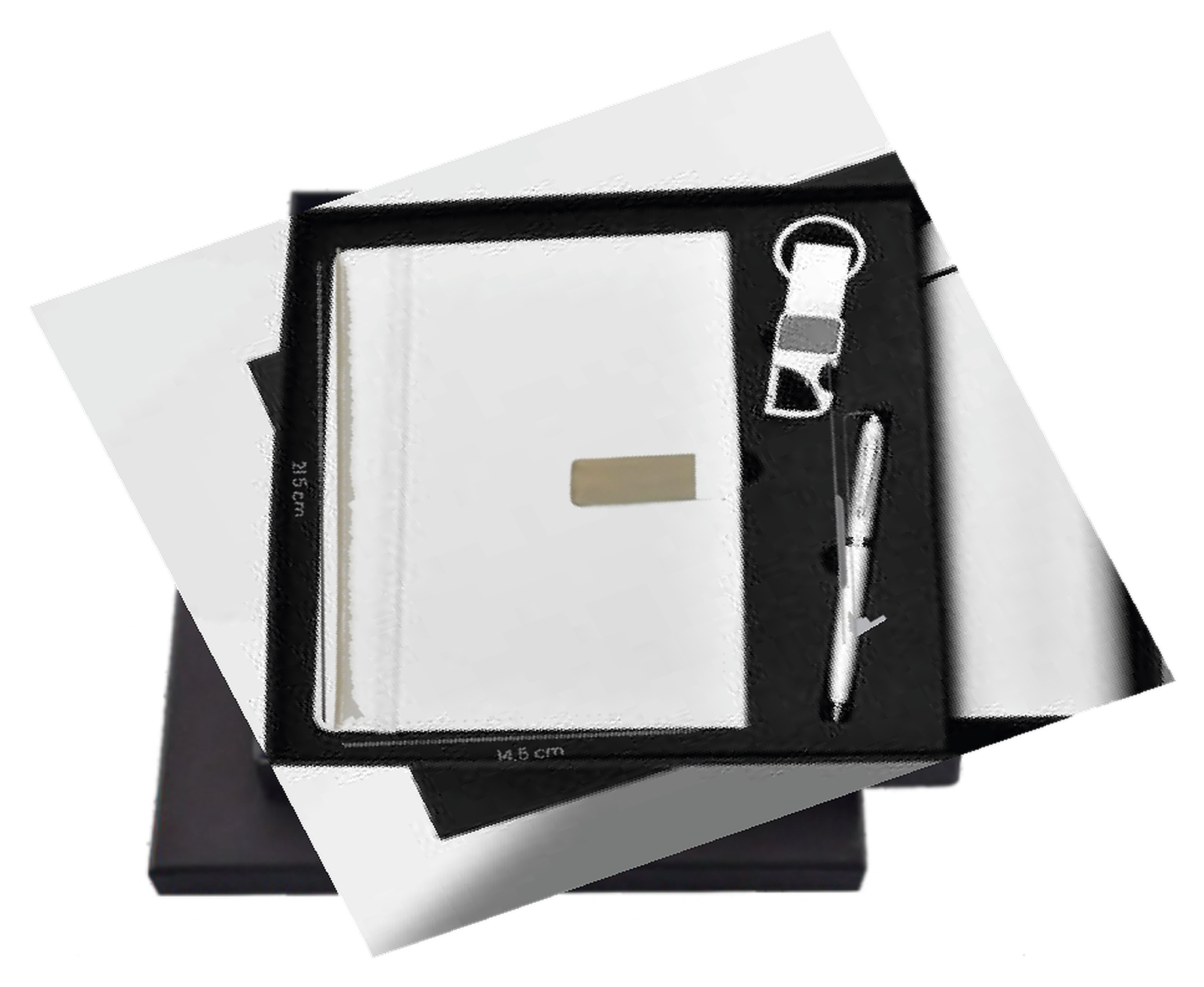 RC - 3 in 1 Magnet Diary with Keychain Set - DKP - 414 - White