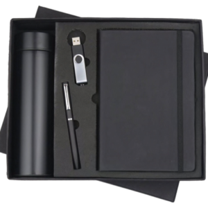 RC - 4 in 1 Bottle Pendrive Elastic Diary Set - DBPP - 513 - Black