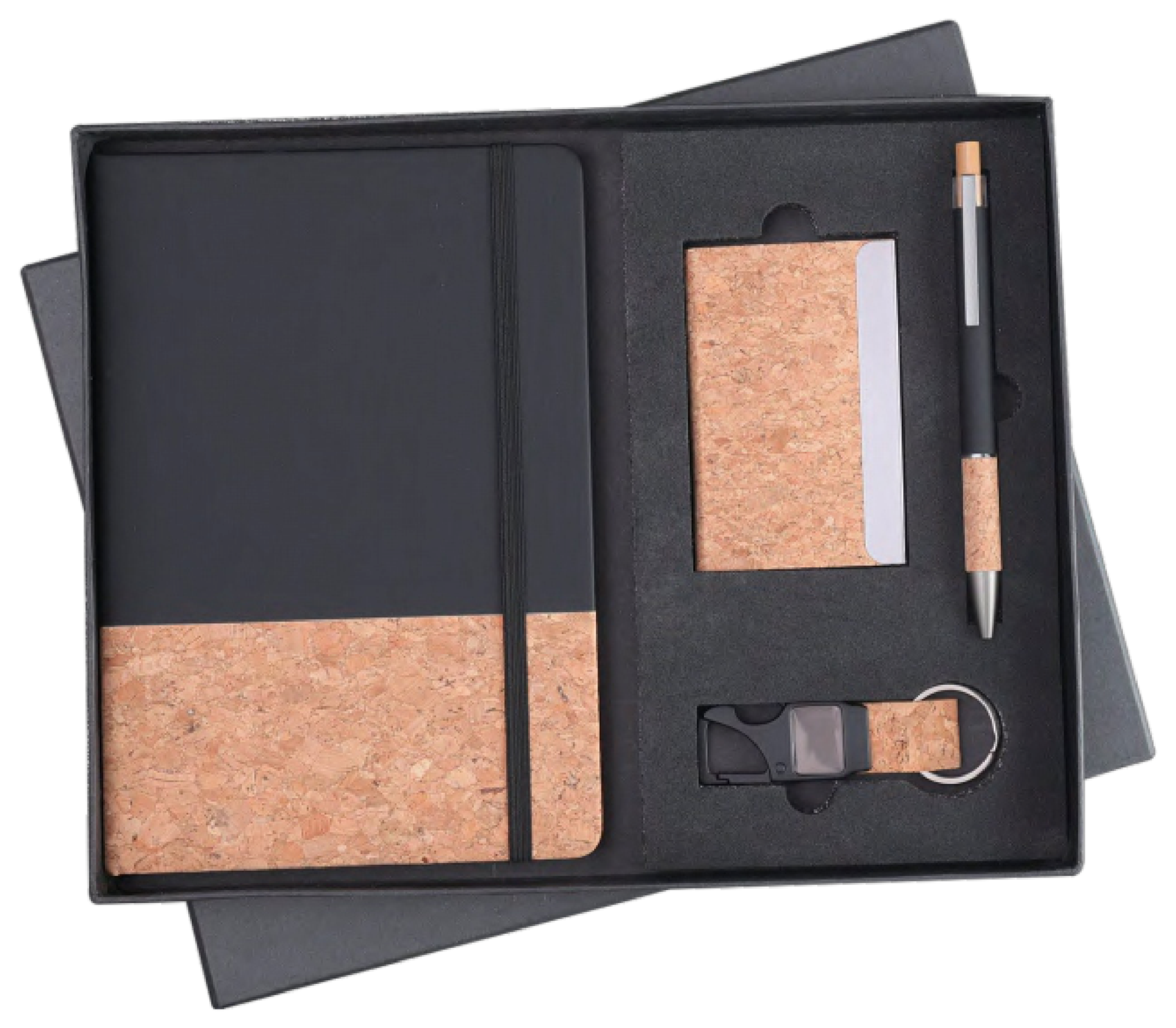 RC - 4 in 1 Cardholder Black Crock Diary Set - DCPK - 531 - Black