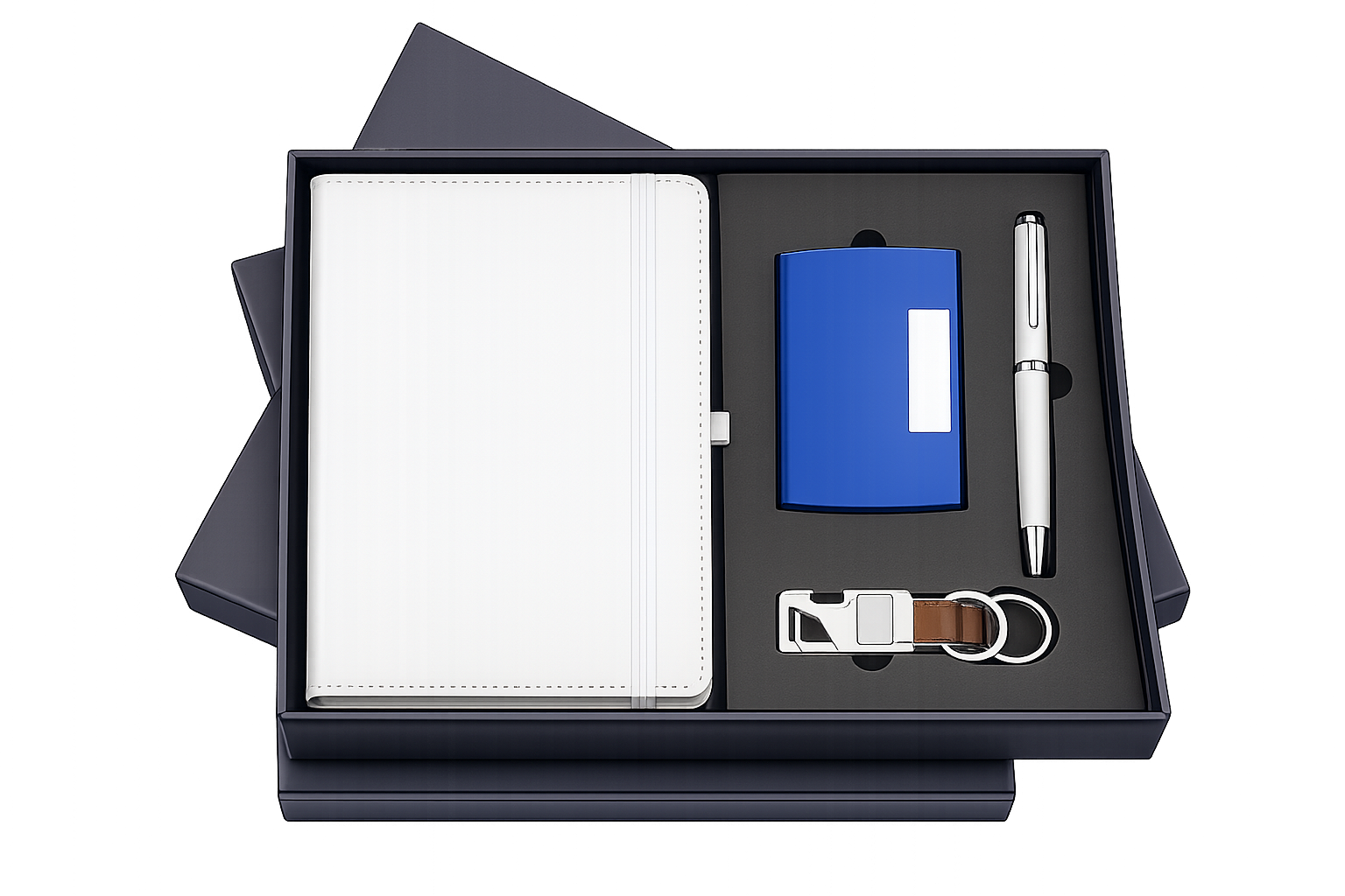 RC - 4 in 1 Cardholder Elastic Diary Set - DCPK - 522 - White