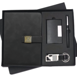 RC - 4 in 1 Cardholder Jari Magnet Diary Set - DCPK - 529 - Black