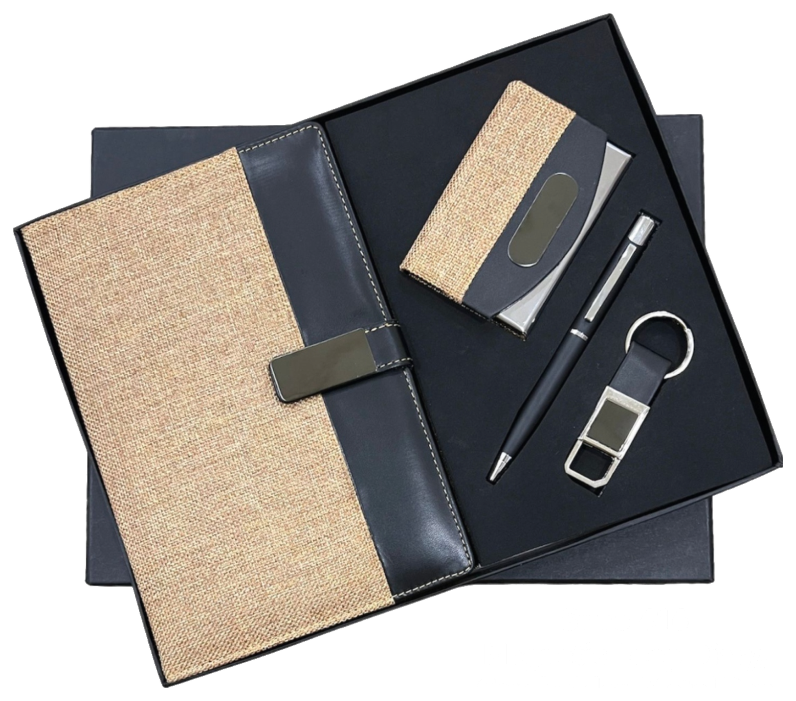 RC - 4 in 1 Cardholder Jute Diary Set - DCPK - 536 - Variant 01