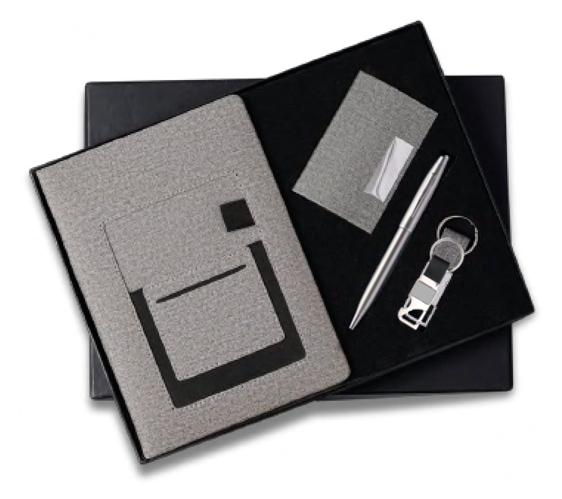 RC - 4 in 1 Cardholder Mobile Pocket Diary Set - DCPK - 525 - Grey