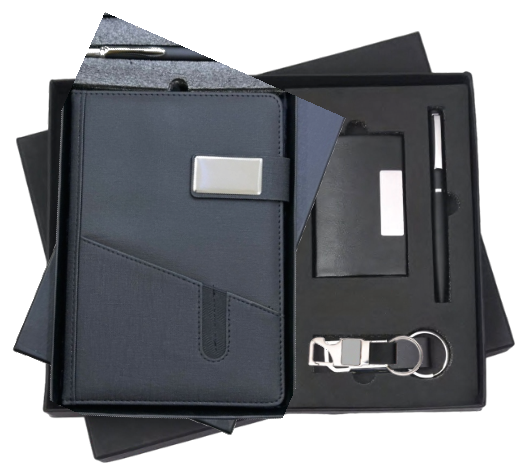 RC - 4 in 1 Cardholder Mobile Pocket Magnet Diary Set - DCPK - 524 - Black