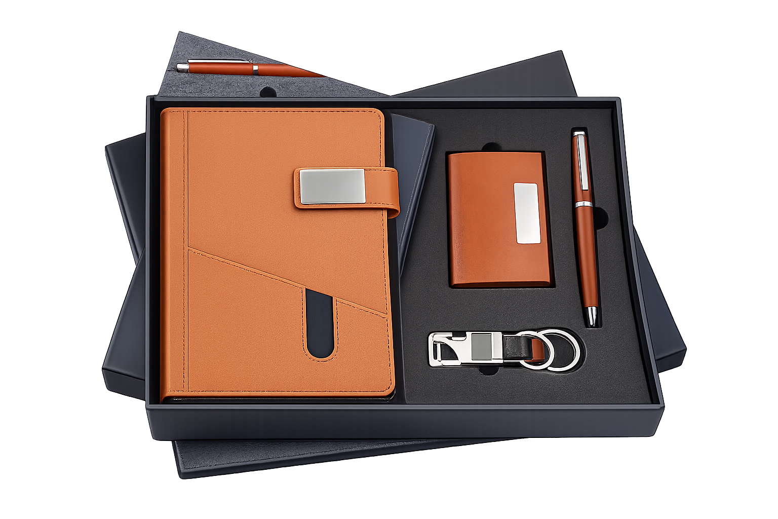 RC - 4 in 1 Cardholder Mobile Pocket Magnet Diary Set - DCPK - 524 - Brown