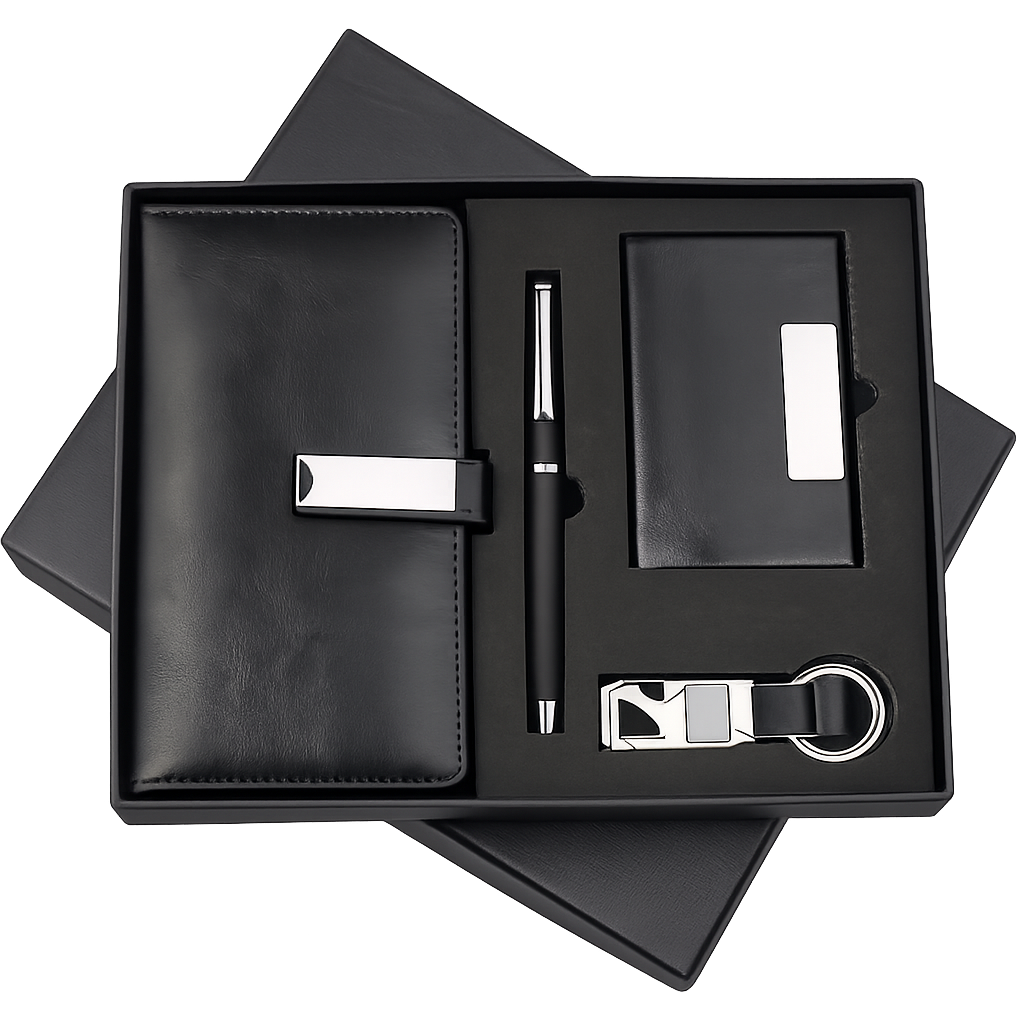 RC - 4 in 1 Cardholder Pocket Diary Set - DCPK - 520 - Black