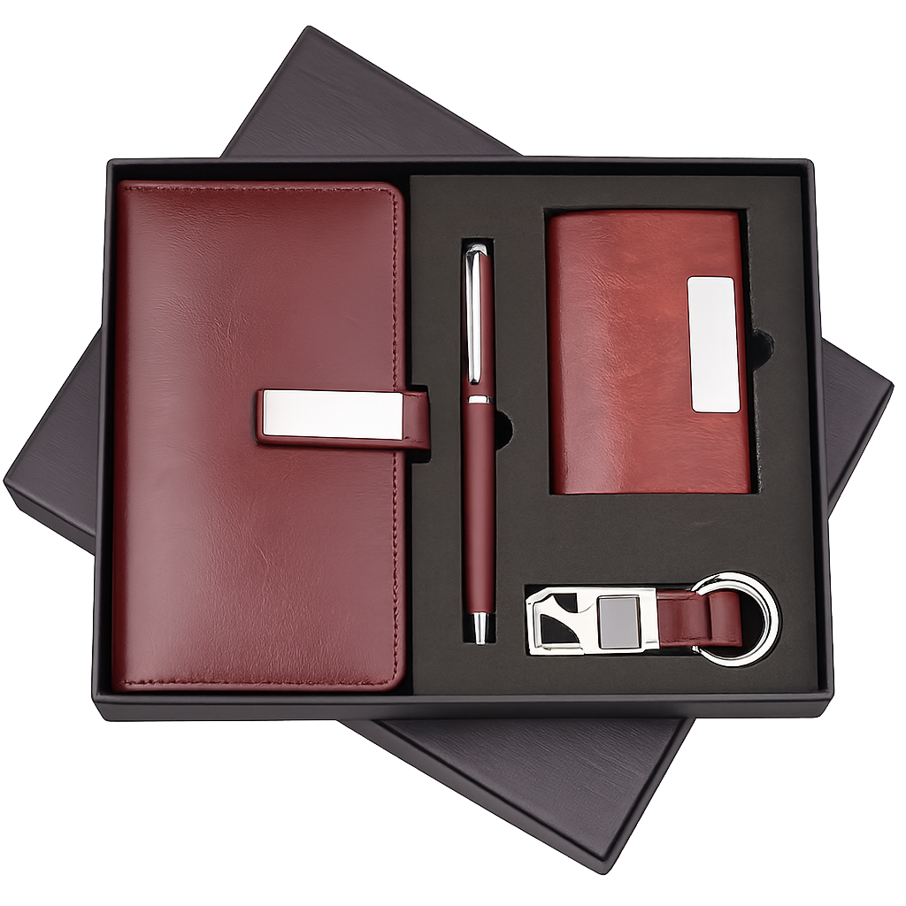 RC - 4 in 1 Cardholder Pocket Diary Set - DCPK - 520 - Brown