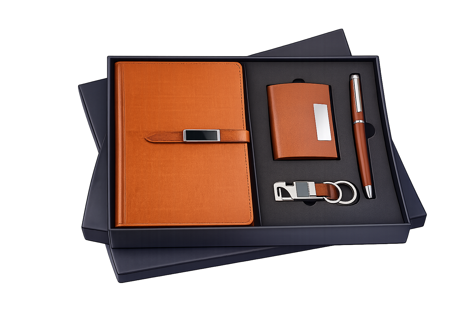 RC - 4 in 1 Cardholder Slim Flip Magnet Diary Set - DCPK - 533 - Brown