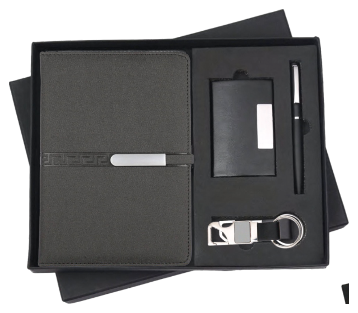 RC - 4 in 1 Cardholder Slim Magnet Diary Set - DCPK - 527 - Black