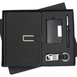 RC - 4 in 1 Cardholder U-Clip Magnet Diary Set - DCPK - 528 - Black