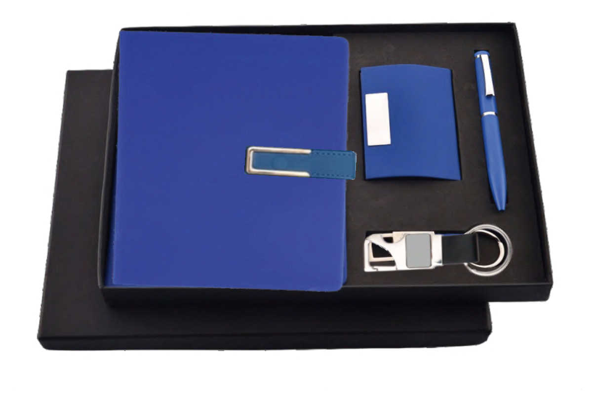 RC - 4 in 1 Cardholder U-Clip Magnet Diary Set - DCPK - 528 - Blue