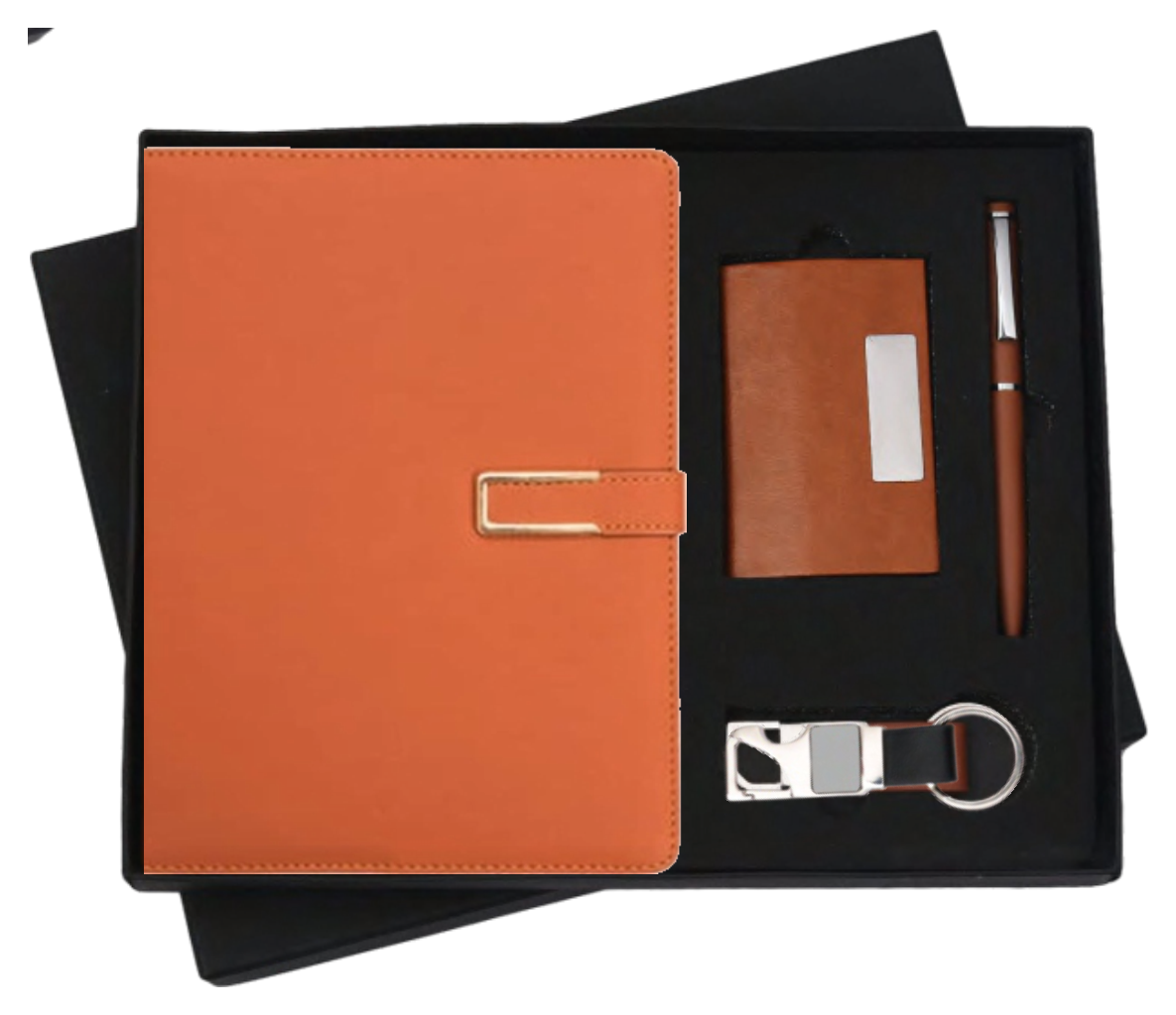 RC - 4 in 1 Cardholder U-Clip Magnet Diary Set - DCPK - 528 - Brown