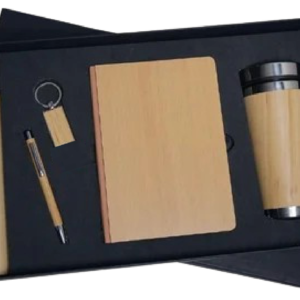 RC - 5 in 1 Black Crock Diary Flip Cup Bottle Pen Keychain Set - DBKPC - 608 - Black