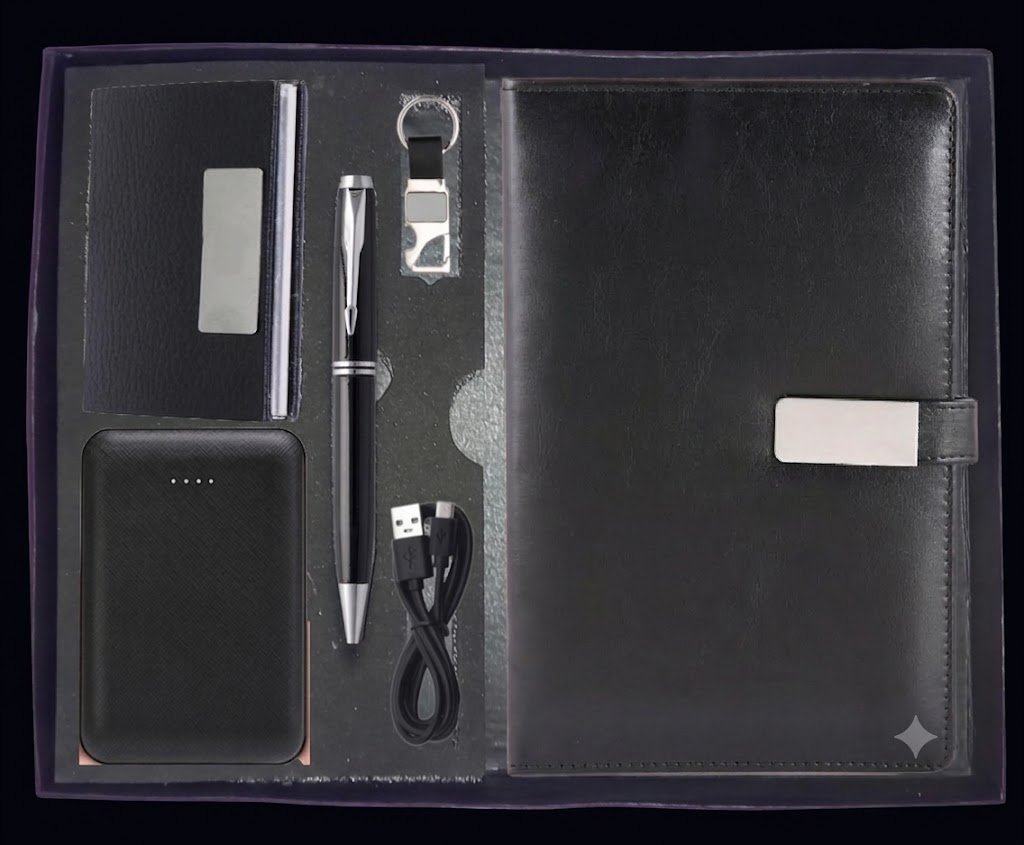RC - 5 in 1 Magnet Diary Cardholder Powerbank Pen Keychain Set - DPKPC - 611 - Variant 01